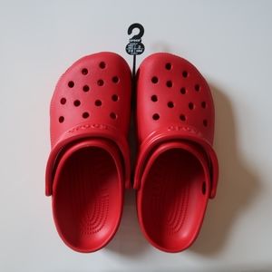 Red Crocs Size 7